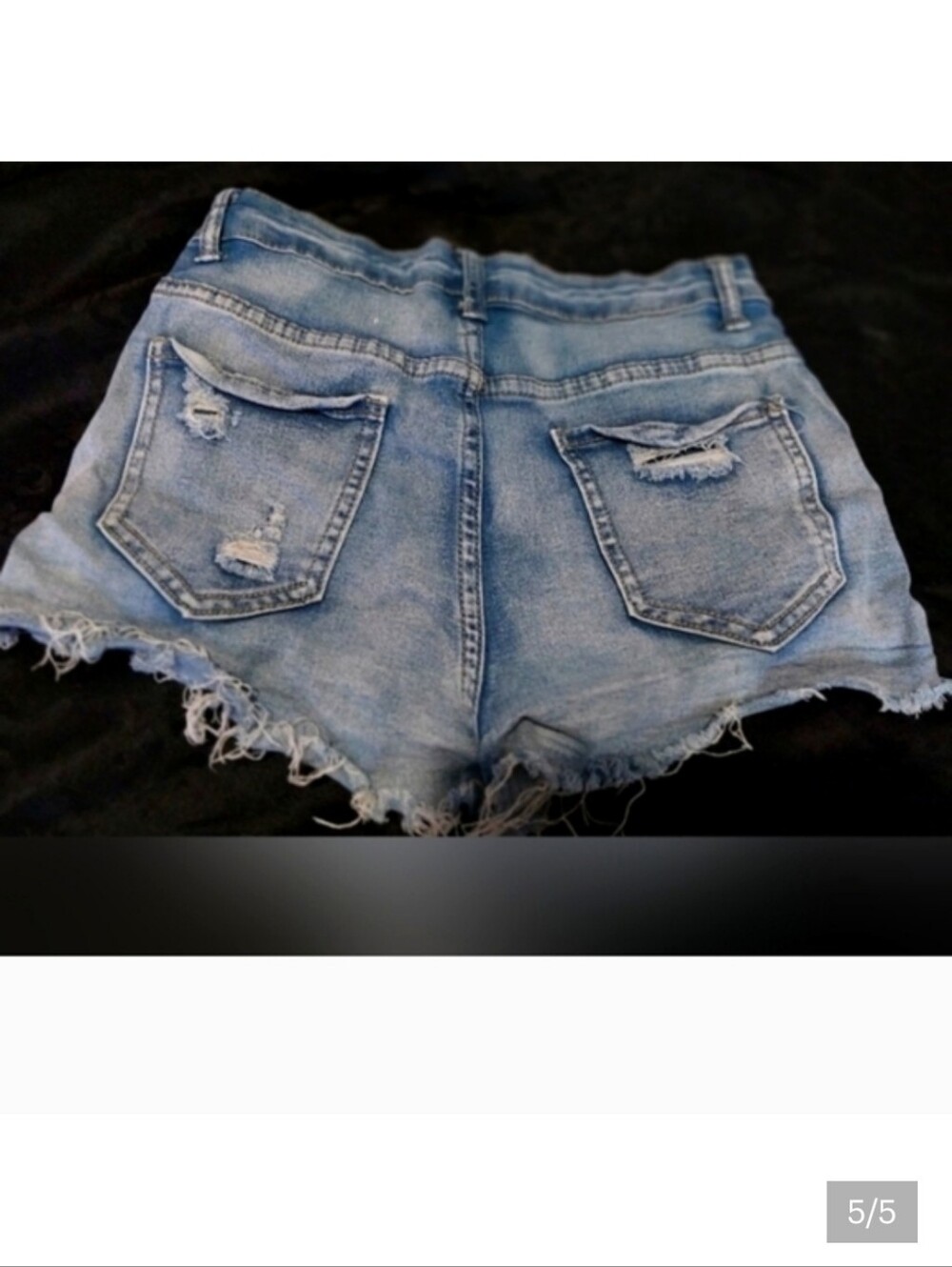 Jordache Light Blue Distressed Denim Shorts - Picture 6 of 6